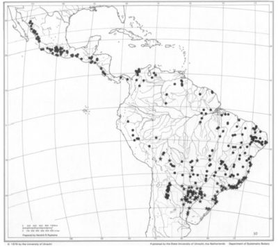 Native range of Handroanthus