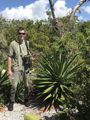 Dr. Shawn McCourt and Agave decipiens